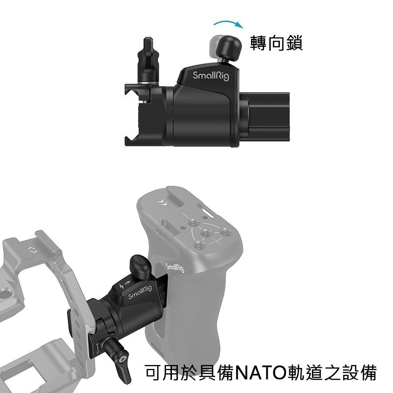 三重☆大人氣☆ SmallRig 4112 側把手 通用 可旋轉 NATO 夾座 轉接器-細節圖4