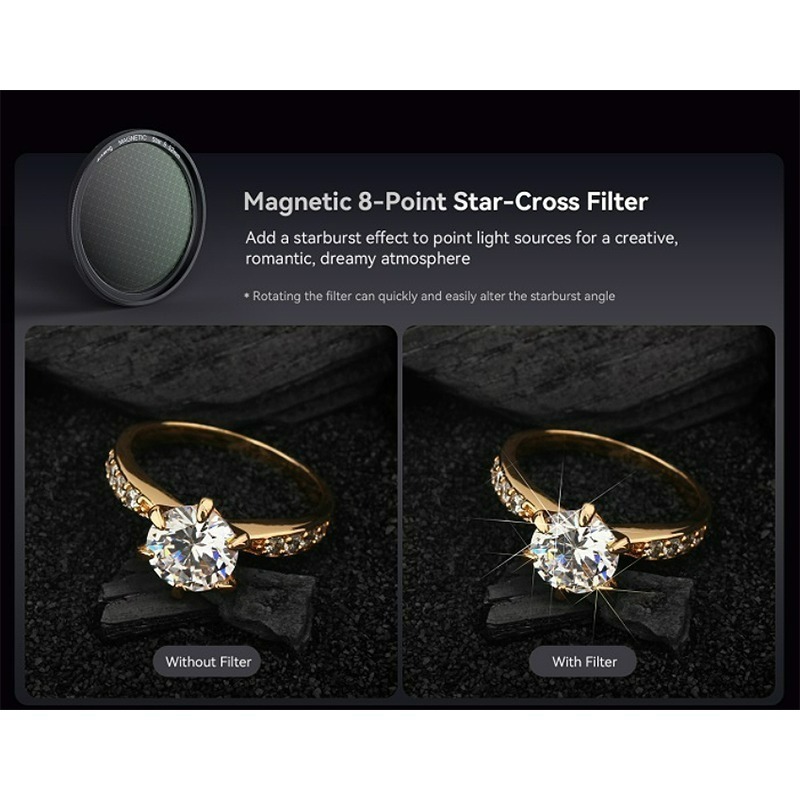 三重☆大人氣☆ SmallRig 4218 MagEase 磁吸 星芒鏡 濾鏡 52mm (只有濾鏡)-細節圖7
