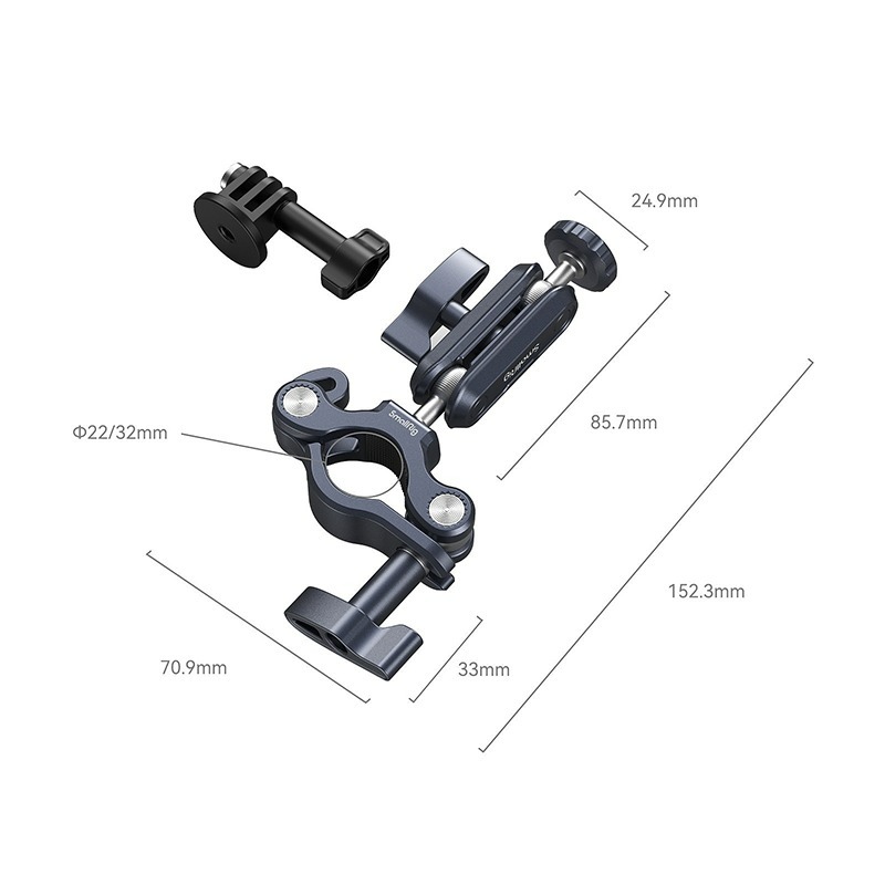 三重☆大人氣☆ SmallRig 4191 運動相機 球型怪手 螃蟹夾 車把夾-細節圖2