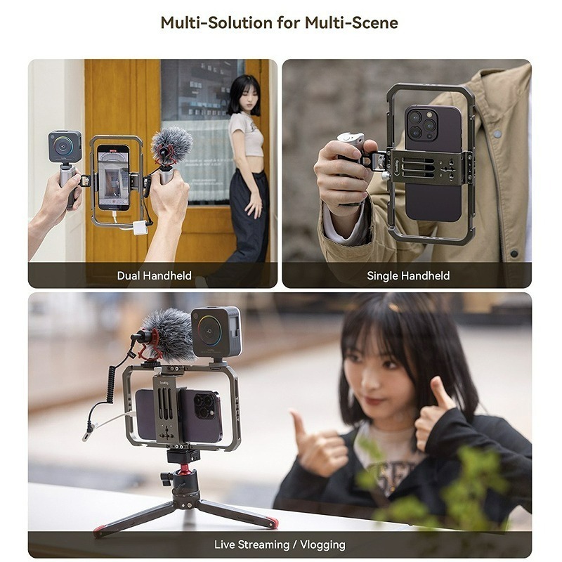 三重☆大人氣☆ SmallRig 3591 C 全能 手機 提籠 麥克風 補光燈 腳架 套組-細節圖7