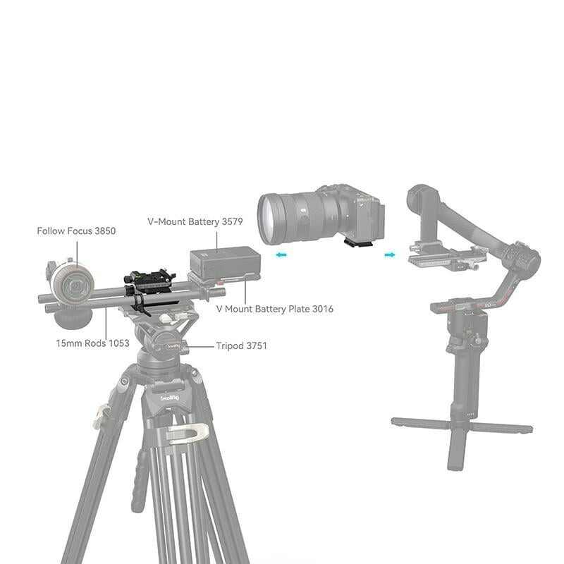 三重☆大人氣☆ SmallRig 4233 通用 Arca-Swiss 15mm導軌 高度可調 升降管夾系統-細節圖8