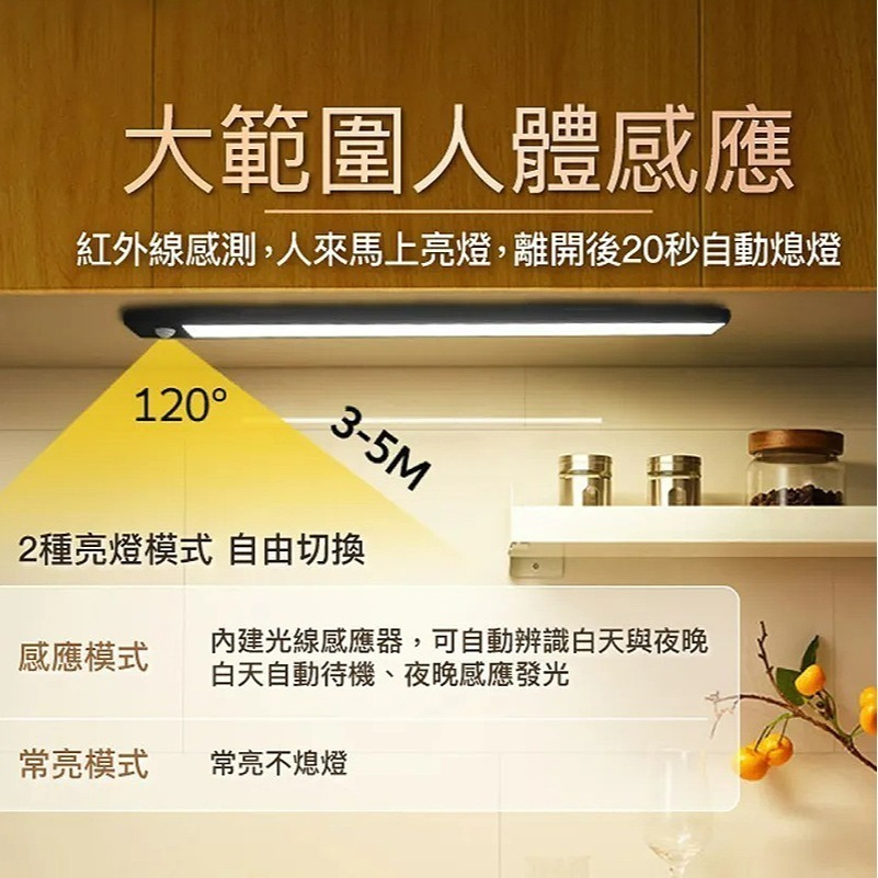 三重☆大人氣☆ POLYWELL 超薄 磁吸 LED 感應燈 Type-C 人體感應 三色溫-細節圖2
