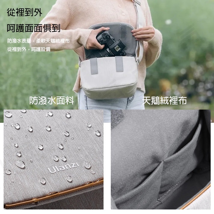 三重☆大人氣☆ Ulanzi B011 F01 3L 輕量出行單肩包 側背斜跨包 相機包-細節圖7