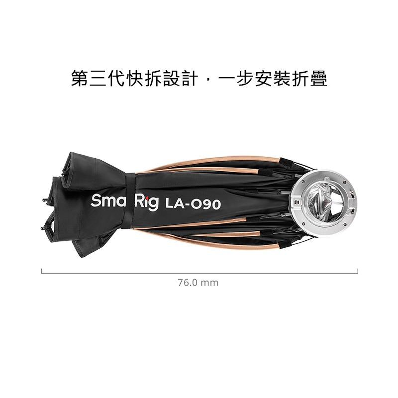 三重☆大人氣☆ SmallRig 4633 LA-O90 90cm 八角 柔光箱 柔光罩-細節圖2