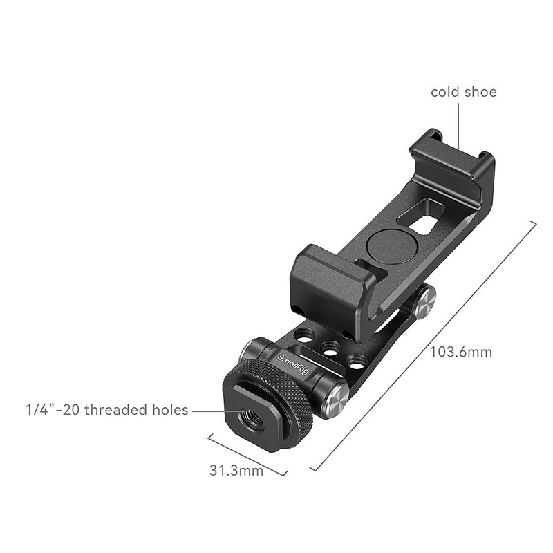 三重☆大人氣☆ SmallRig 4382 橫/直幅 可調俯仰 附冷靴 金屬手機夾-細節圖3