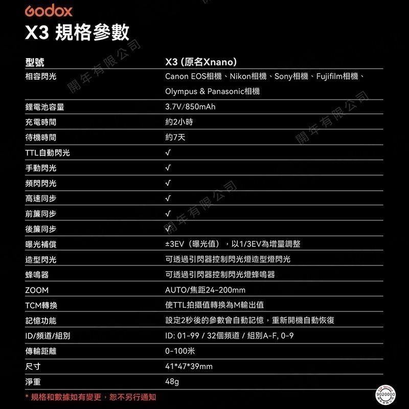 三重☆大人氣☆公司貨 神牛 Godox X3 TTL 觸控式螢幕 無線引閃發射器／引閃器 觸發器-細節圖9