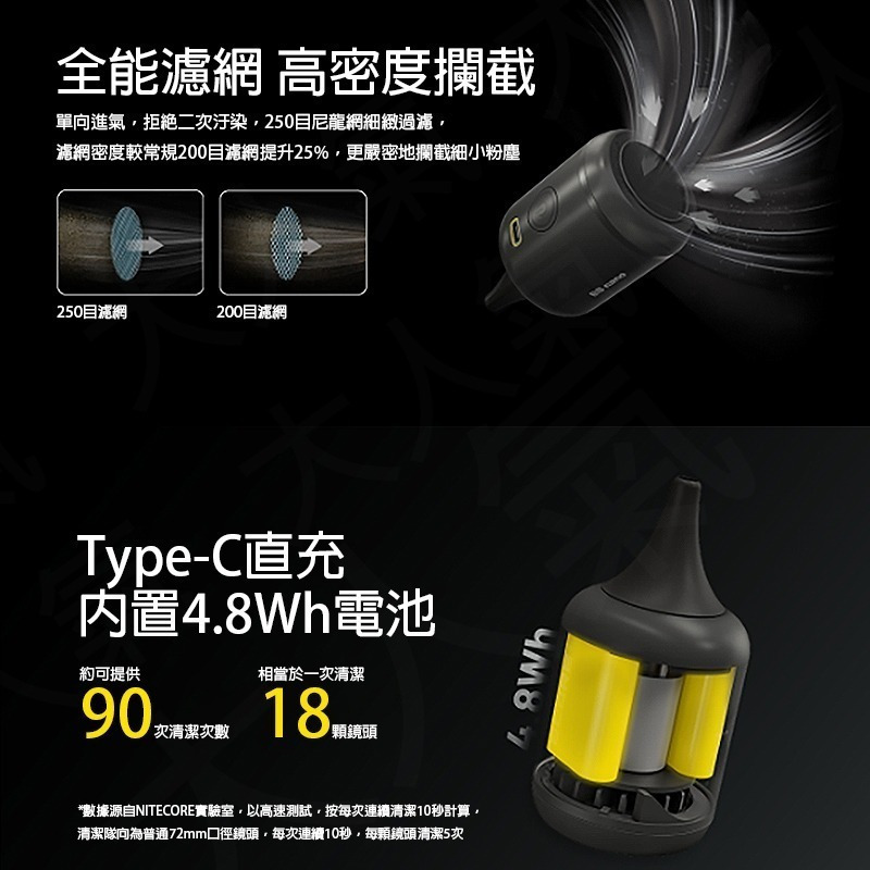 三重☆大人氣☆開年公司貨 NITECORE 奈特柯爾 BB nano 電動清潔吹塵器 吹球-細節圖7