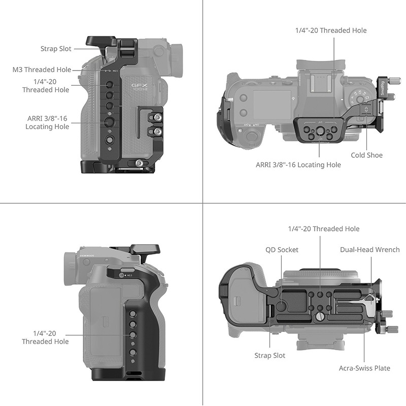 三重☆大人氣☆ SmallRig 4715 專用 提籠 for FUJIFILM GFX100S II-細節圖3