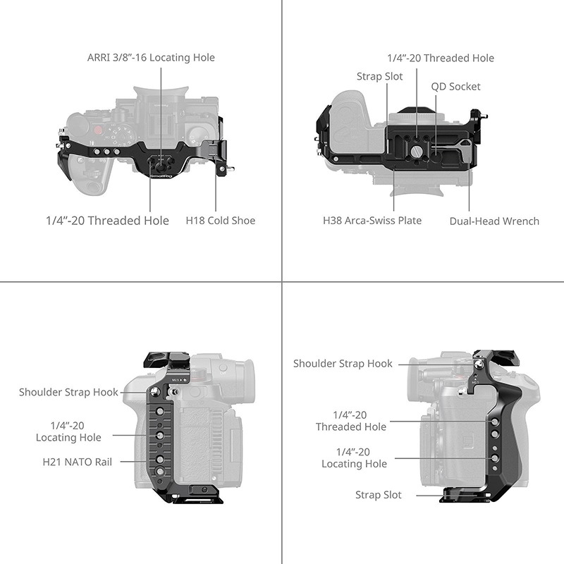 三重☆大人氣☆ SmallRig 4824 HawkLock 快拆系列 相機 提籠 LUMIX GH7 / GH6-細節圖4