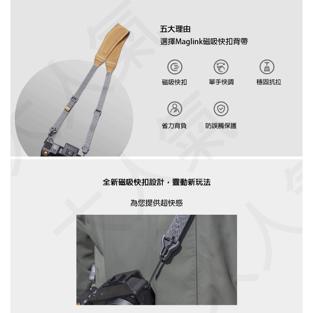 三重☆大人氣☆ Ulanzi 小隼 Falcam Maglink Pro 專業版 快裝磁吸 肩帶 相機背帶-細節圖2