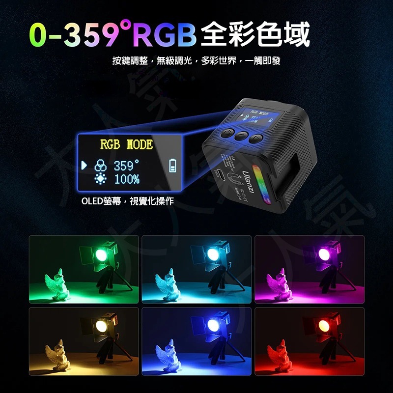 三重☆大人氣☆ Ulanzi L052GBB1 L3 RGB 迷你 COB LED RGB 補光燈-細節圖4