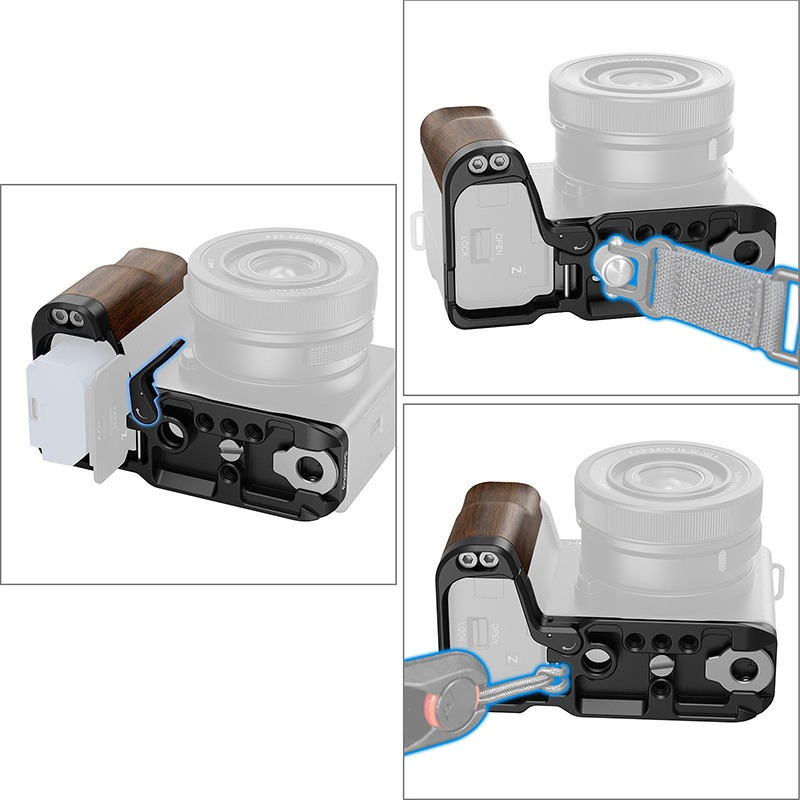 三重☆大人氣☆ SmallRig 4864 木柄握把 L型支架 快拆板 for Sony ZV-E10 II-細節圖4