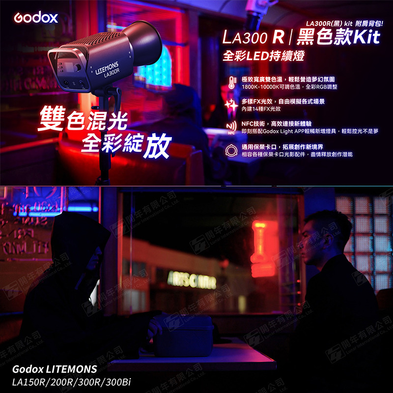 三重☆大人氣☆ 開年公司貨 神牛 Godox LA300R RGB LED 攝影燈 套組-細節圖2