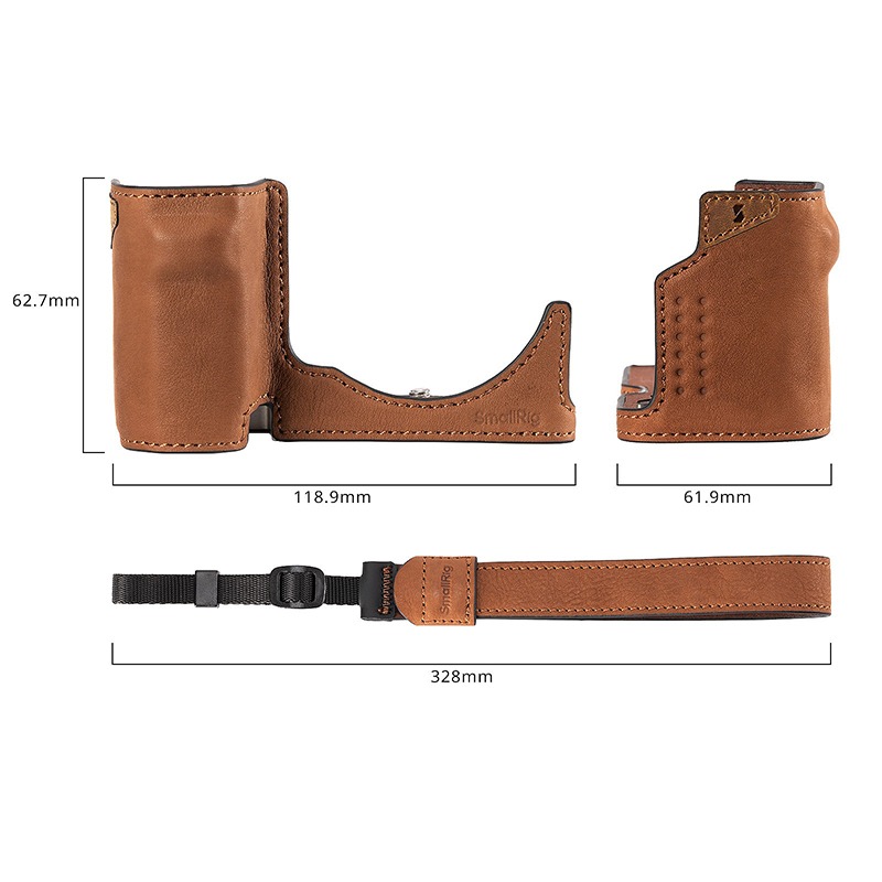 三重☆大人氣☆ SmallRig 4889 皮革 保護 皮套 套件 for ZV-E10 II (棕色)-細節圖2