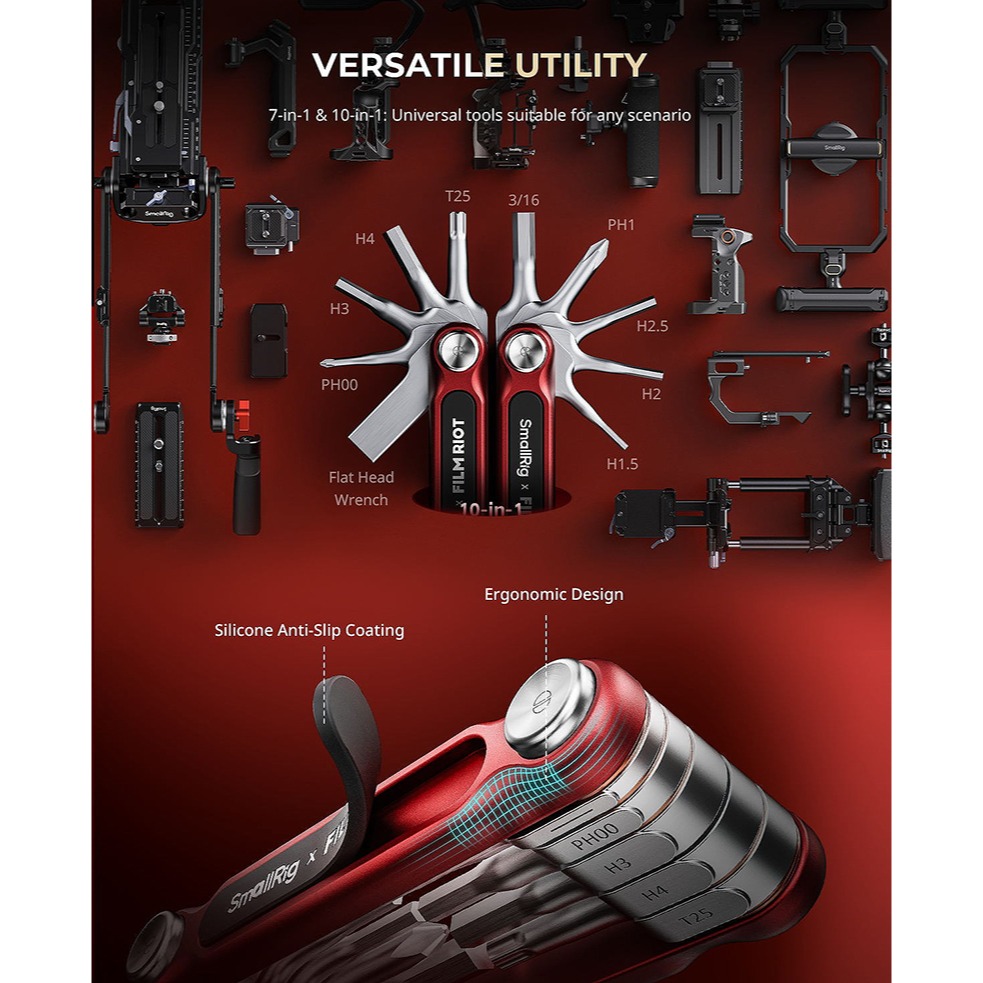 三重☆大人氣☆ SmallRig 10合1 多角度 折疊 工具組 4375 黑 4813 紅 4814 綠-細節圖9
