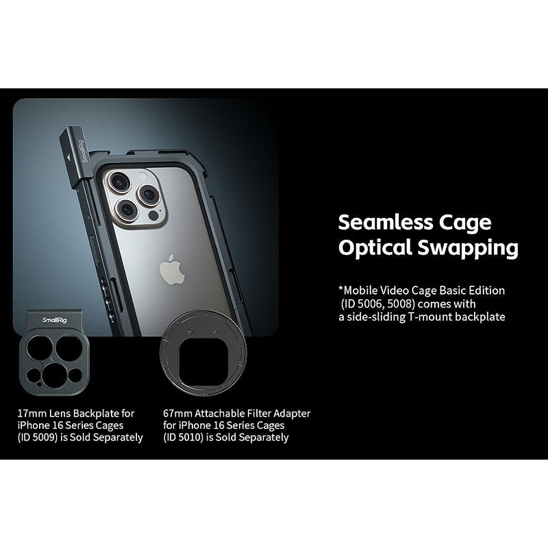 三重☆大人氣☆ SmallRig 5010 67mm 磁吸 濾鏡 轉接器 側裝版 for iPhone 16 系列提籠-細節圖2