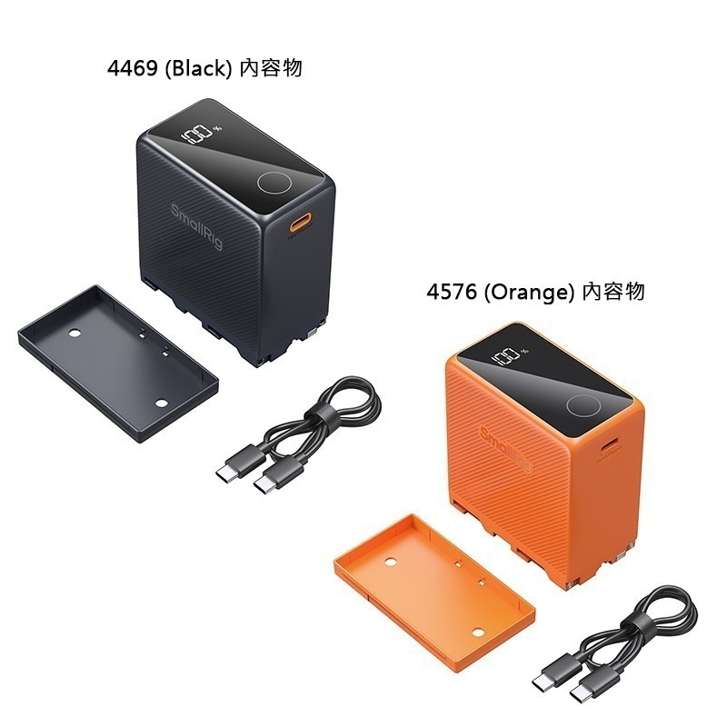 三重☆大人氣☆ SmallRig NP-F970 F970 USB-C 4469 黑 4576 橘-細節圖5