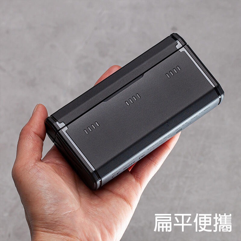 三重☆大人氣☆ TELESIN 泰訊 GoPro 9 10 11 12 13 口袋 扁平 三槽 收納盒 充電器-細節圖4