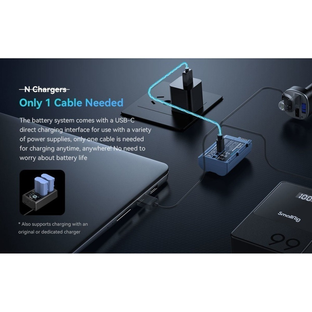 三重☆大人氣☆ SmallRig 4968 橘 4264 藍 USB-C LP-E6NH-細節圖9