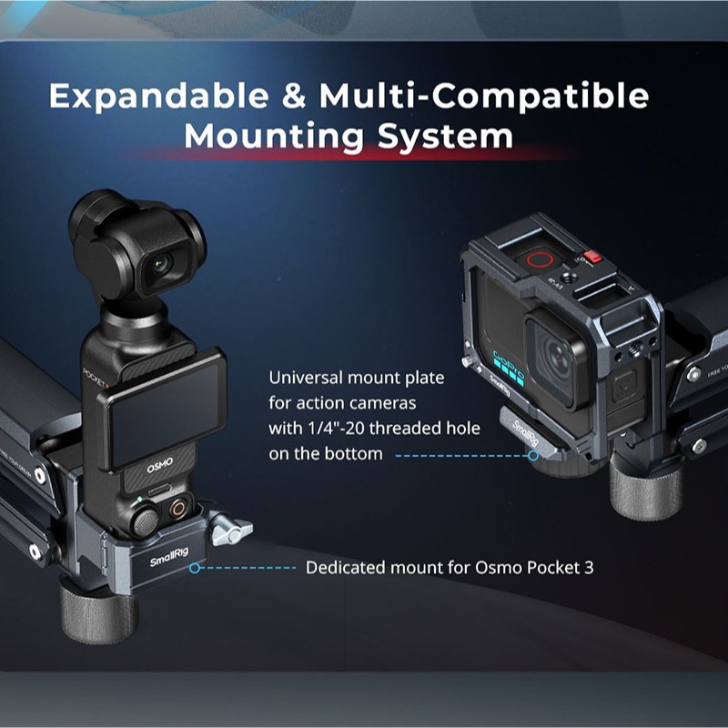 三重☆大人氣☆ SmallRig 5123 運動相機用 迷你 避震臂-細節圖5