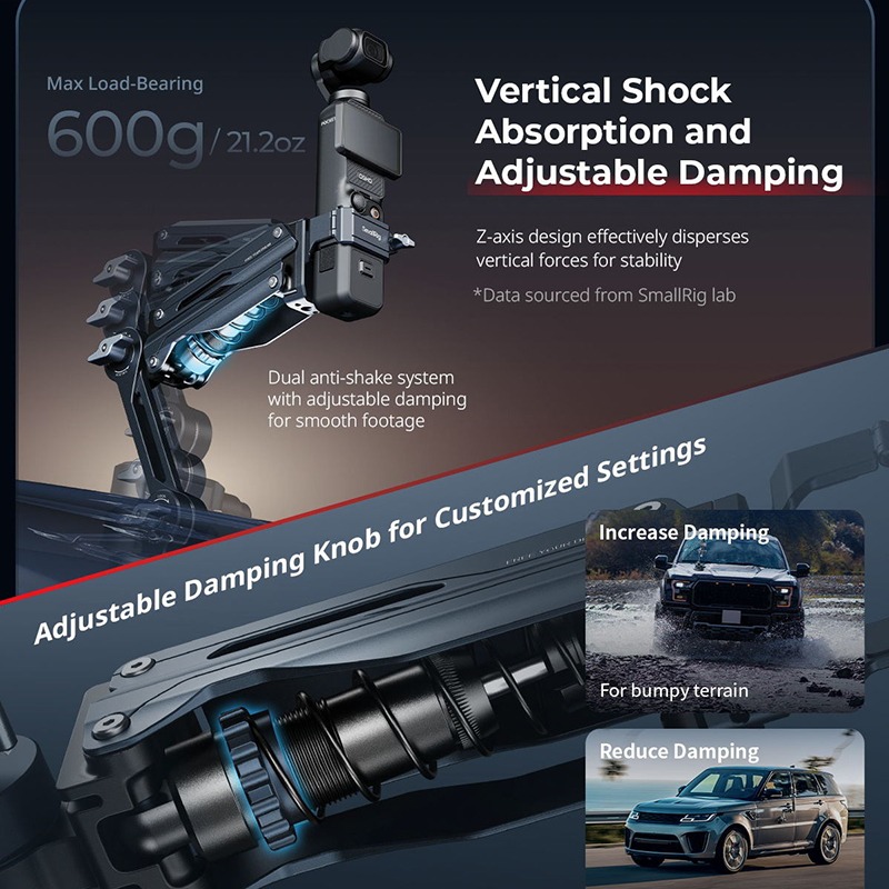 三重☆大人氣☆ SmallRig 5123 運動相機用 迷你 避震臂-細節圖6