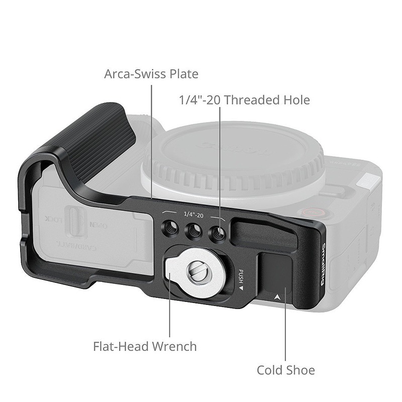三重☆大人氣☆ SmallRig 5429 L型支架 黑色 for Canon EOS R50 V-細節圖3