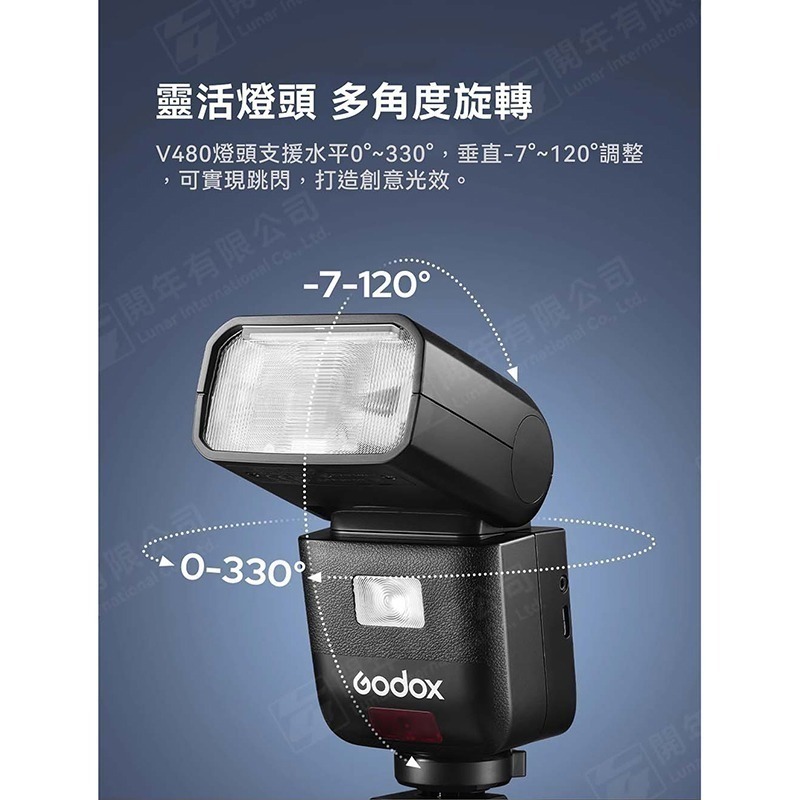 三重☆大人氣☆開年公司貨 Godox 神牛 V480 高速回電版 TTL 閃光燈-細節圖6