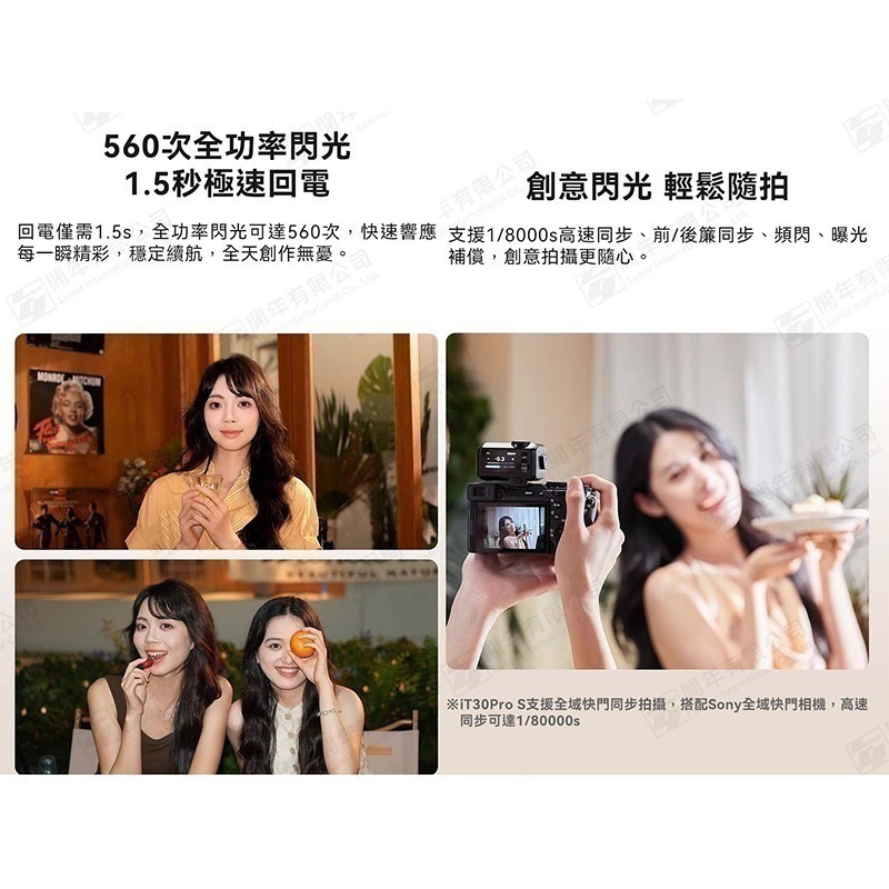 三重☆大人氣☆開年公司貨 Godox 神牛 iT30Pro C N S F O TTL 微型 機頂閃 黑 銀-細節圖4