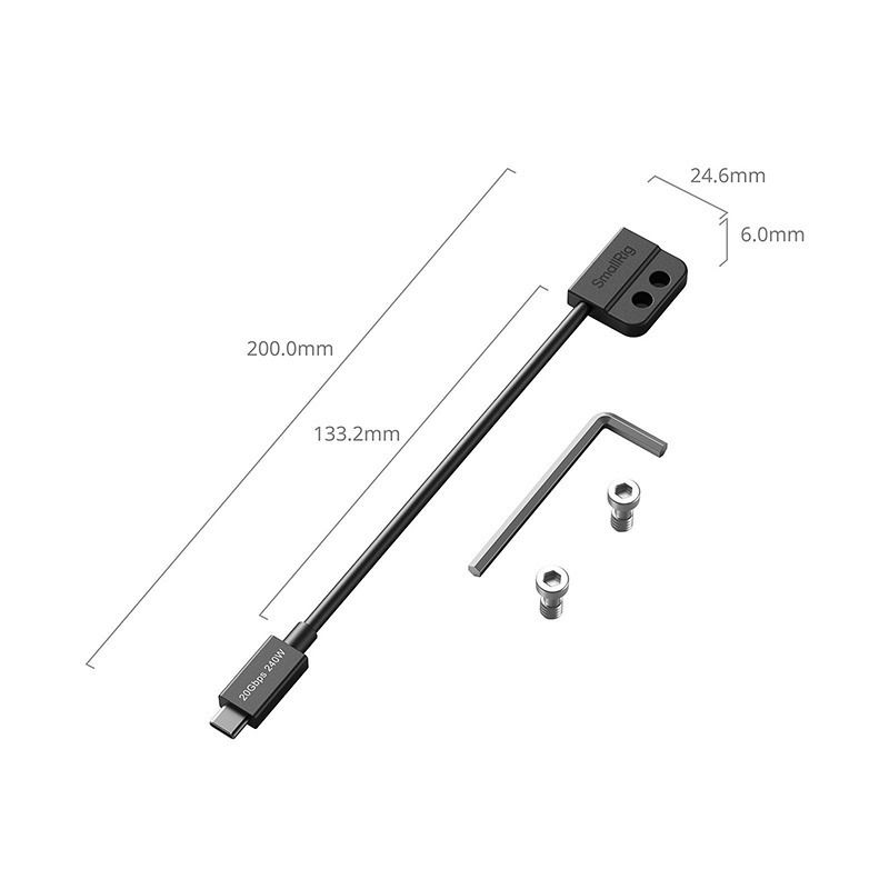 三重☆大人氣☆ SmallRig 5078 USB-C Type-C 線 (公對母)-細節圖2