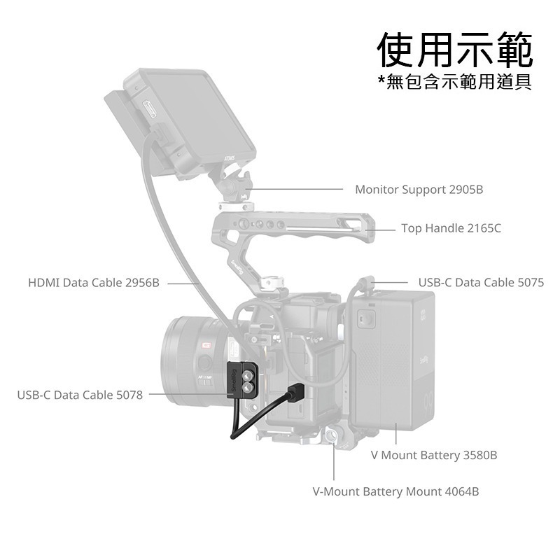 三重☆大人氣☆ SmallRig 5078 USB-C Type-C 線 (公對母)-細節圖4