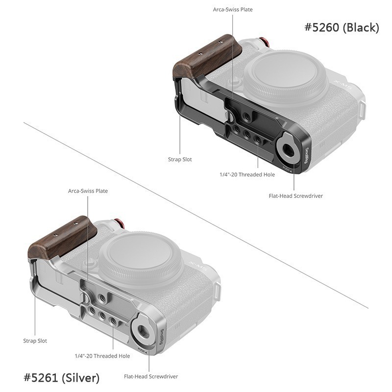 三重☆大人氣☆ SmallRig 5260 黑 / 5261 銀 L型支架 for Fuji X-M5-細節圖4