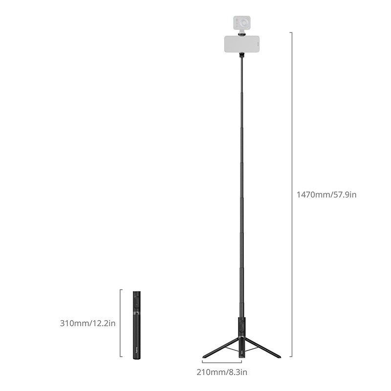 三重☆大人氣☆ SmallRig 5291 ST30 Lite 一鍵快開 自拍棒 三腳架-細節圖2