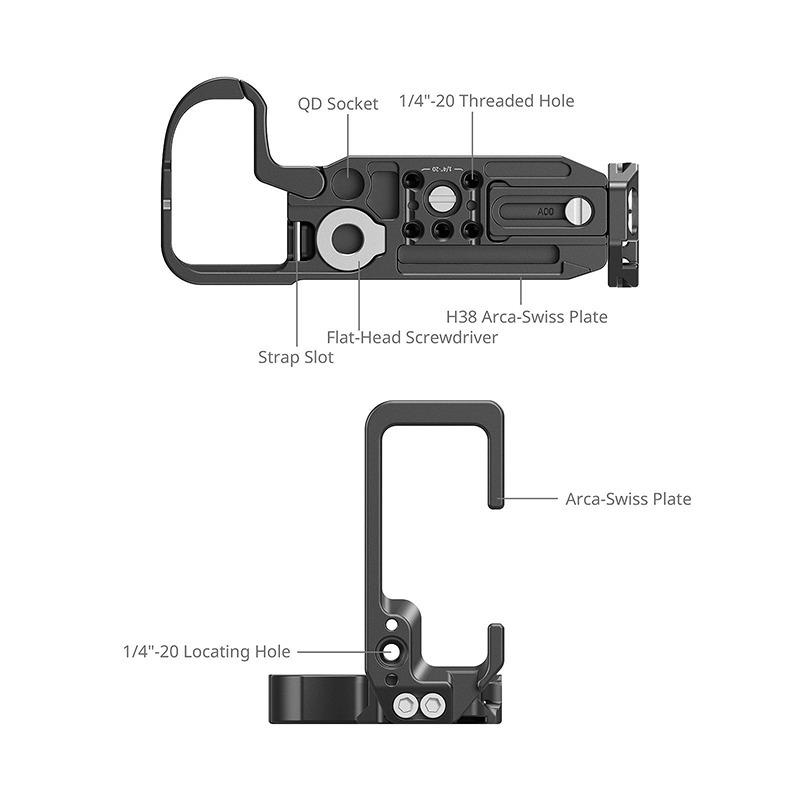 三重☆大人氣☆ SmallRig 5256 L型支架 for Nikon Z5II Z6 II Z7-細節圖4