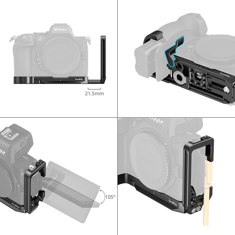 三重☆大人氣☆ SmallRig 5256 L型支架 for Nikon Z5II Z6 II Z7-細節圖5