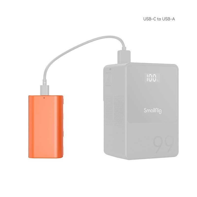 三重☆大人氣☆ SmallRig 4971 NP-F550 F550 充電相機電池（橘色）-細節圖7