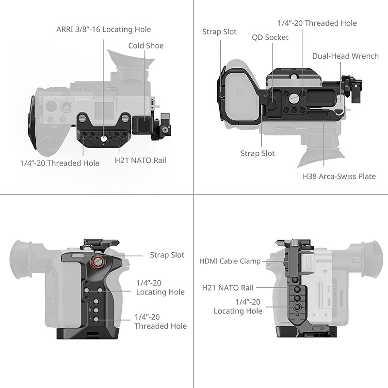 三重☆大人氣☆ SmallRig 5590 高級 提籠 套件（附電池板）for Sony FX2-細節圖4