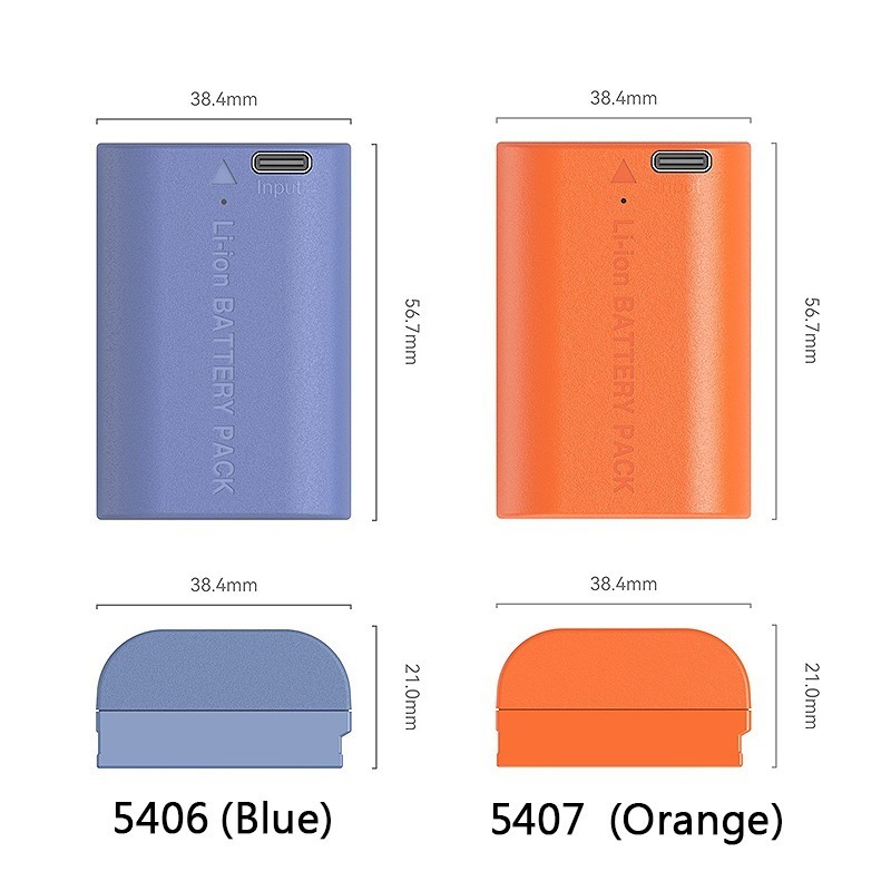 三重☆大人氣☆ SmallRig 5406 藍色 5407 橘色 USB-C LP-E6P 充電相機電池-細節圖4