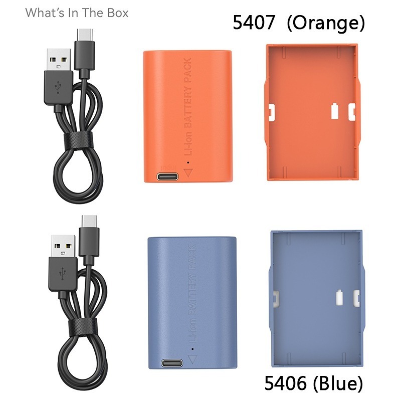 三重☆大人氣☆ SmallRig 5406 藍色 5407 橘色 USB-C LP-E6P 充電相機電池-細節圖7
