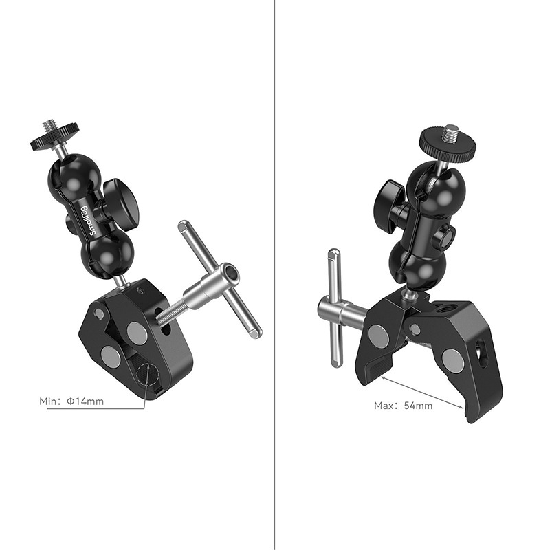 三重☆大人氣☆ SmallRig 5321 蟹形鉗 手臂 帶運動相機接座 套件 (一組2入)-細節圖4