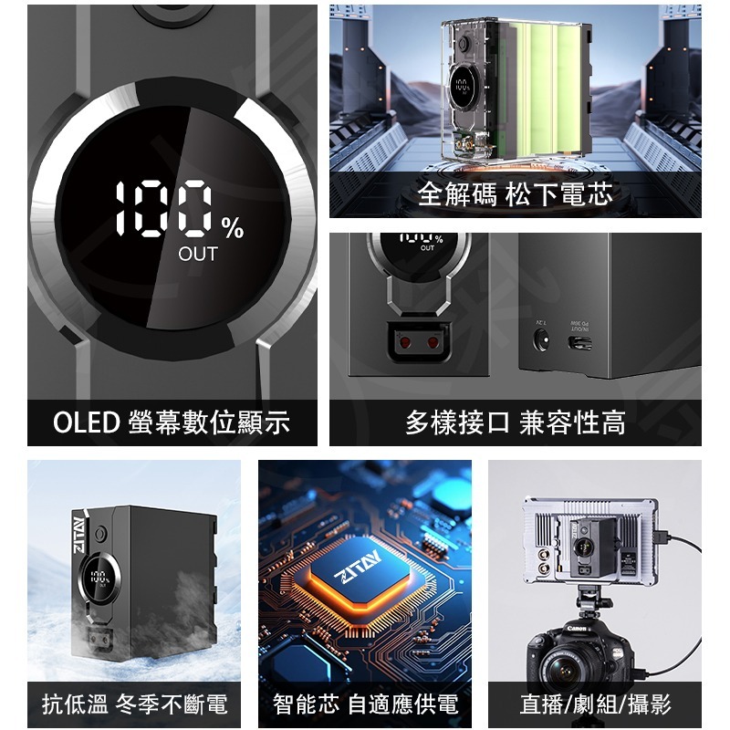 三重☆大人氣☆ Zitay 希鐵 F970CB F970 多接口 充電池-細節圖6