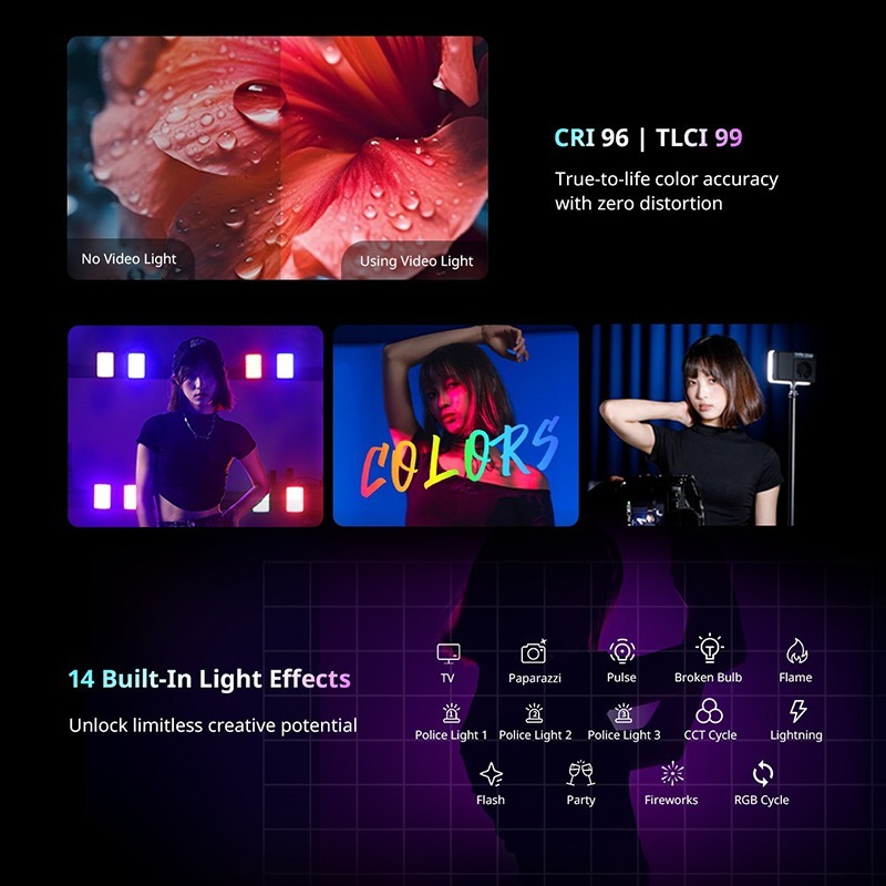 三重☆大人氣☆ SmallRig 5357 RM 25C 迷你 RGB LED 攝影燈-細節圖8