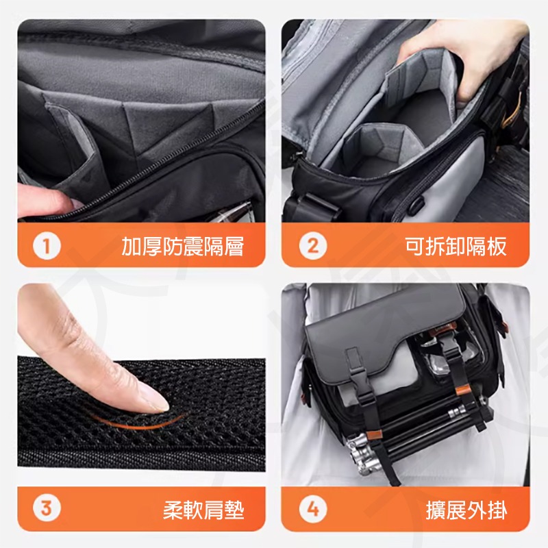 三重☆大人氣☆ Ulanzi MS12 城市潮流系列 相機郵差包 黑 B118-細節圖5