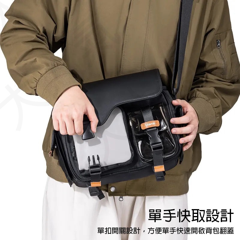 三重☆大人氣☆ Ulanzi MS12 城市潮流系列 相機郵差包 黑 B118-細節圖6