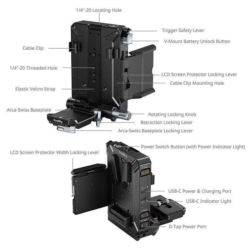 三重☆大人氣☆ SmallRig 5227 V型電池 安裝板 套組-細節圖5