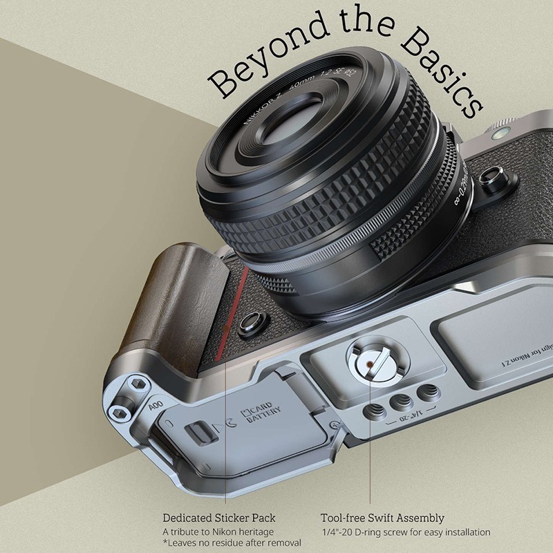 三重☆大人氣☆ SmallRig 5707 木製手把 L型支架 for Nikon Zf（銀色）-細節圖8