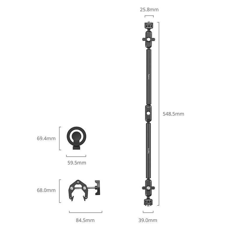 三重☆大人氣☆ SmallRig 5626 桌上型 魔術臂 帶 蟹形夾具 套件(MagSafe相容版)-細節圖3