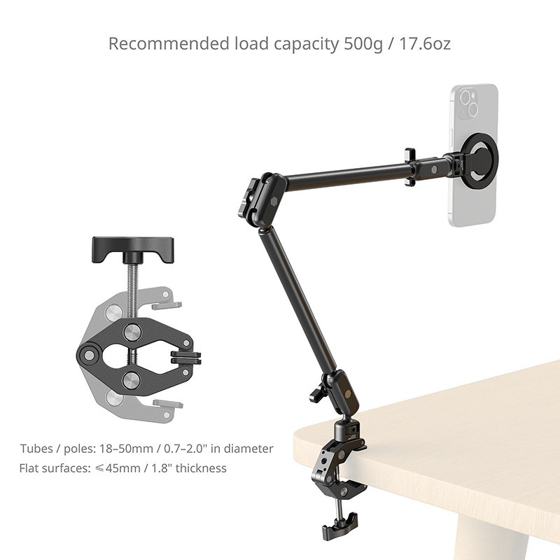 三重☆大人氣☆ SmallRig 5626 桌上型 魔術臂 帶 蟹形夾具 套件(MagSafe相容版)-細節圖5