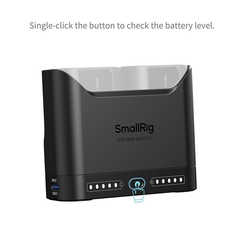 三重☆大人氣☆ SmallRig 5492 BLK22 PD 雙槽充 (不含電池) DMW-BLK22-細節圖5