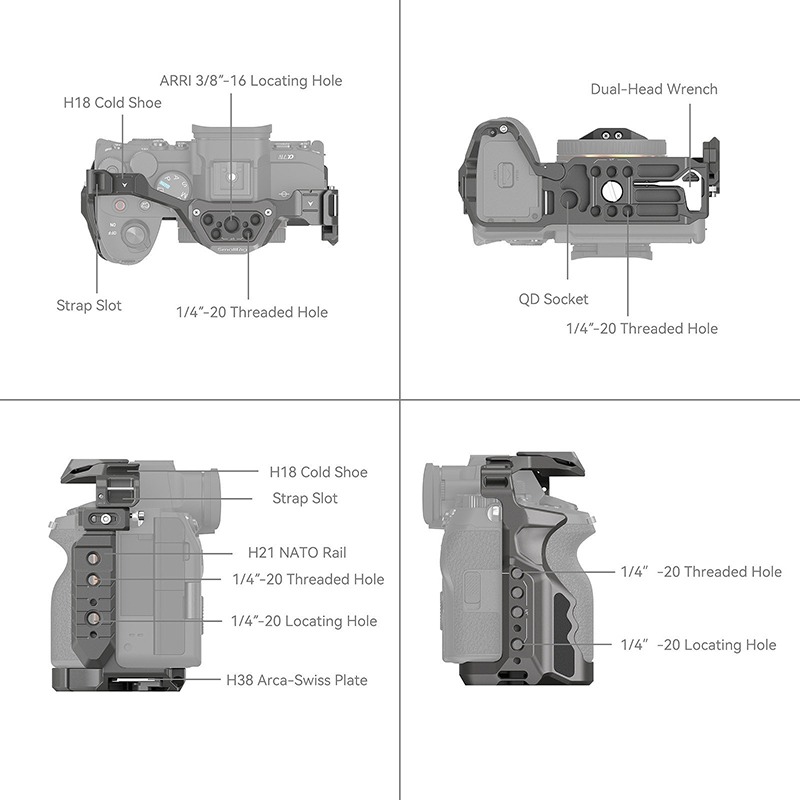☆大人氣☆ SmallRig 4539 HawkLock 快拆高級 提籠 套裝 for A7RV A7IV A7S3-細節圖4