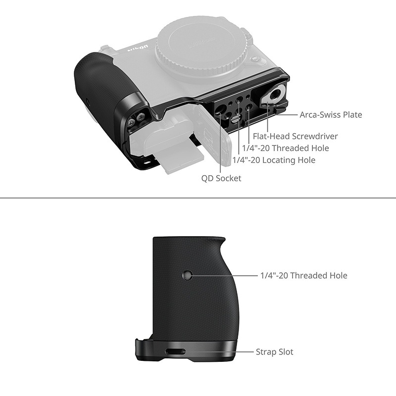 三重☆大人氣☆ SmallRig 5466 矽膠手把 L型支架 for Nikon ZR-細節圖3